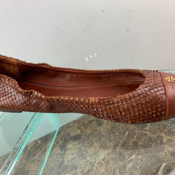 Tory Burch Brown Leather Casual Ballet Flats 7M - Picture 2 of 8